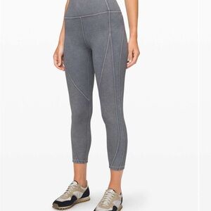 Lululemon Wunder Under Leggings Ribbed Snow Washed Washed Luna size 2